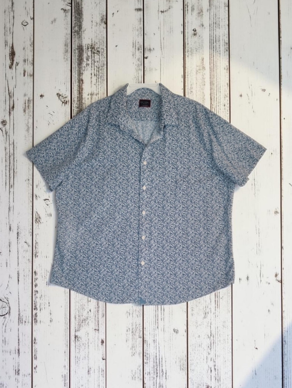 UNTUCKit Viansa Performance Floral Shirt Mens XXL Regular Fit Blue – Like New